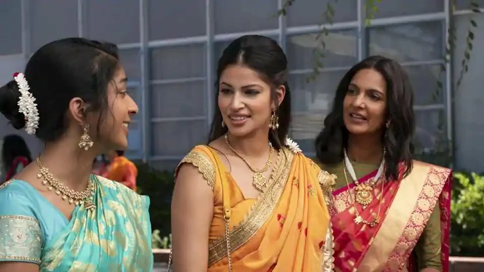 Never Have I Ever review: Maitreyi Ramakrishnan, Poorna Jagannathan and Richa Moorjani in a still from Mindy Kaling’s new Netflix show.