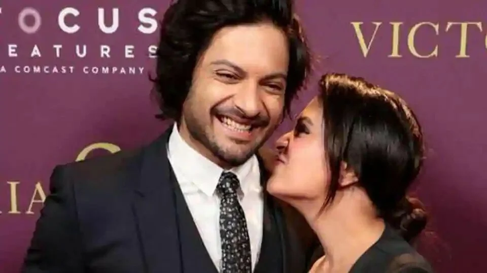 Ali Fazal with Richa Chadha.
