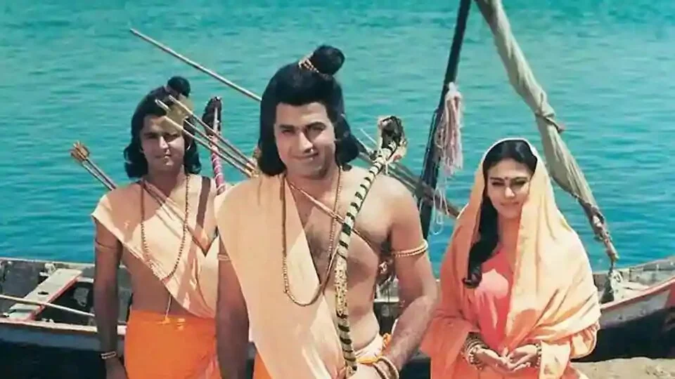 Sunil Lahri, Arun Govil and Dipika Chikhlia in a still from Ramayan.