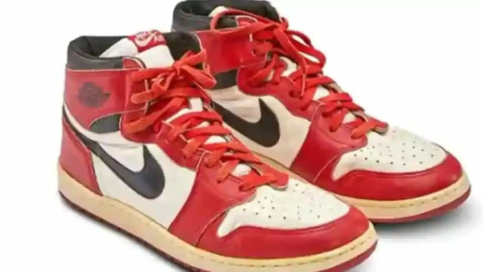 Michael Jordan’s sneakers fetch record $560,000 at Sotheby’s.