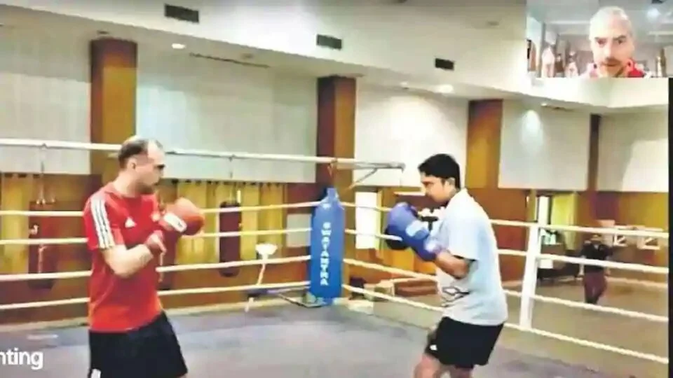 India’s Swedish boxing expert Santiago Nieva’s (left) online classes are a hit with local coaches who pass on the knowledge to their trainees at the grassroots.