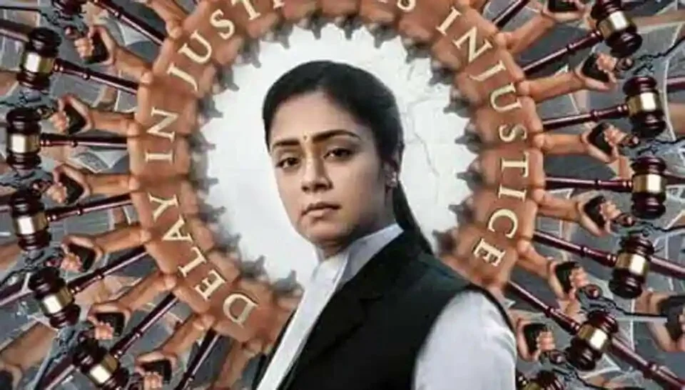 Ponmagal Vandhal stars Jyotika as a lawyer.