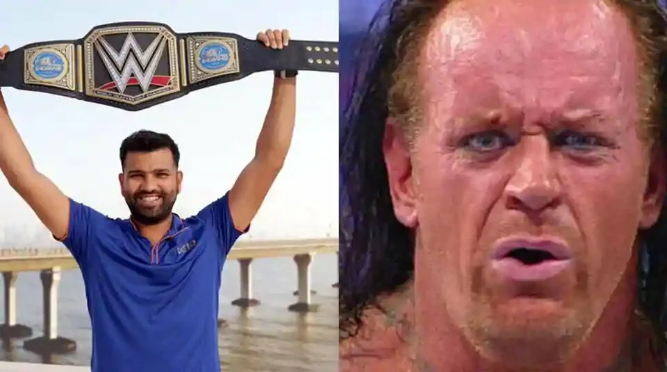 Mumbai Indians shared a picture of Rohit Sharma, while paying tribute to The Undertaker.
