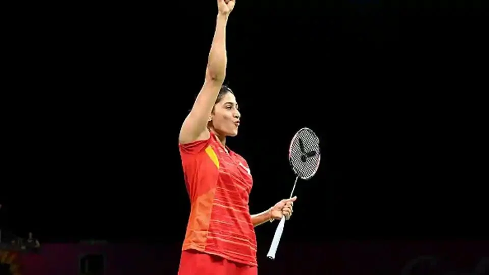 India shuttler Ashwini Ponnappa during the 2018 Commonwealth Games