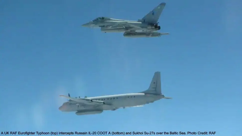 UK Eurofighter Typhoons intercept Russian Sukhoi Su-27s, IL-20 spy plane over Baltic Sea