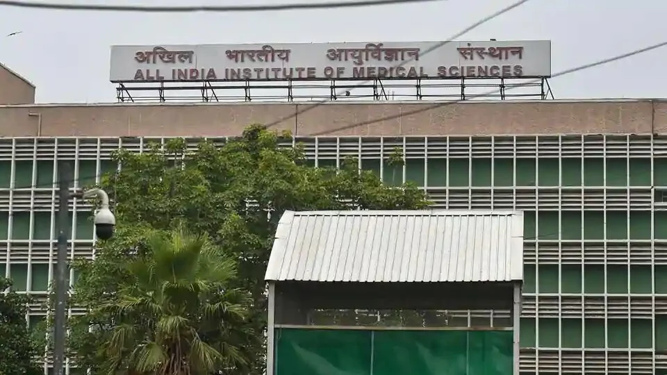 A view of AIIMS where hundreds of health workers have tested positive with coronavirus infection, during the ongoing COVID-19 nationwide lockdown, in New Delhi.