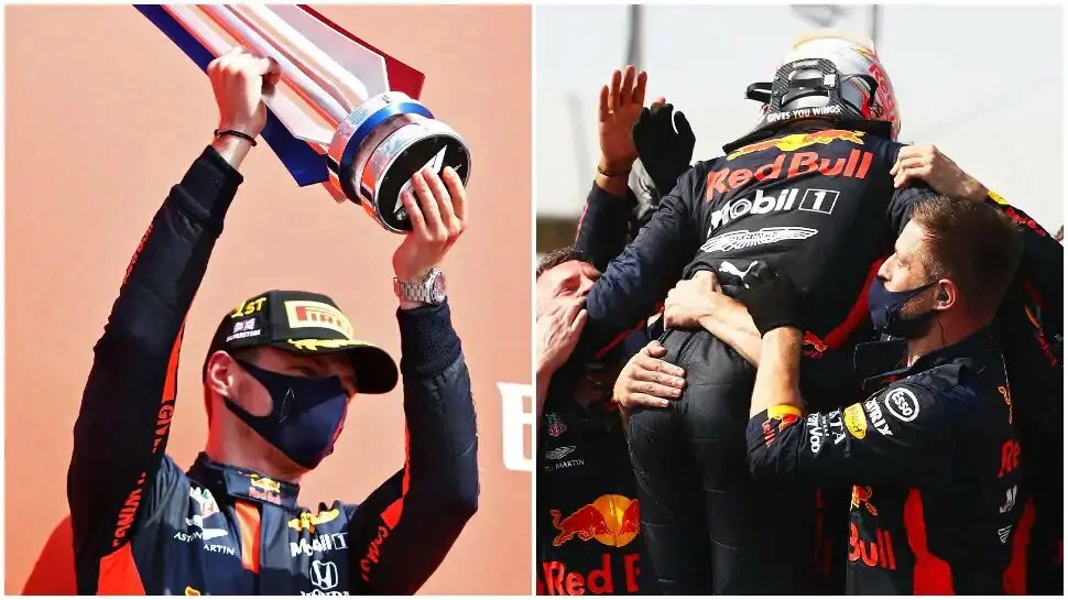 Red Bull's Max Verstappen wins 70th Anniversary Grand Prix, Mercedes' Lewis Hamilton finishes second